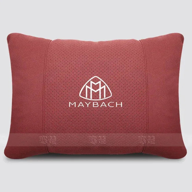 Maybach Suede Car Headrest Pillow & Lumbar Support