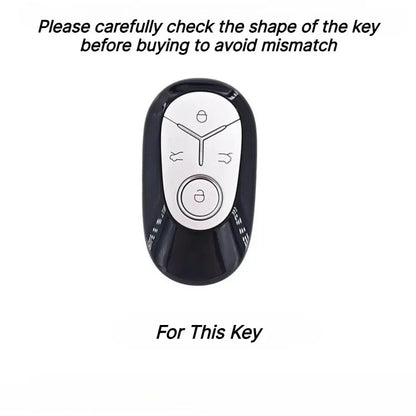Geely EX2 Proton e.MAS 5 leather key fob cover - close-up