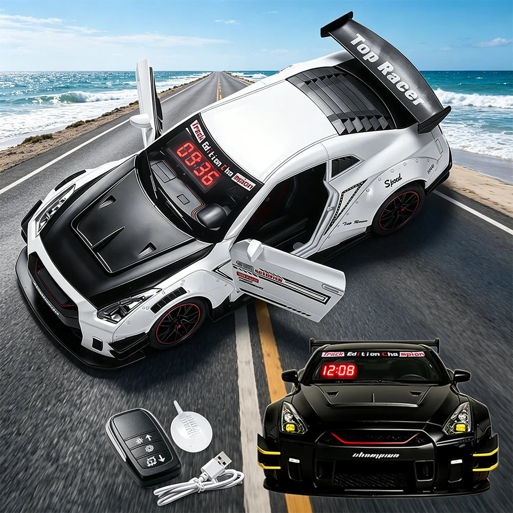 Rechargeable LED Hypercar Model Alarm Clock with Remote Control
