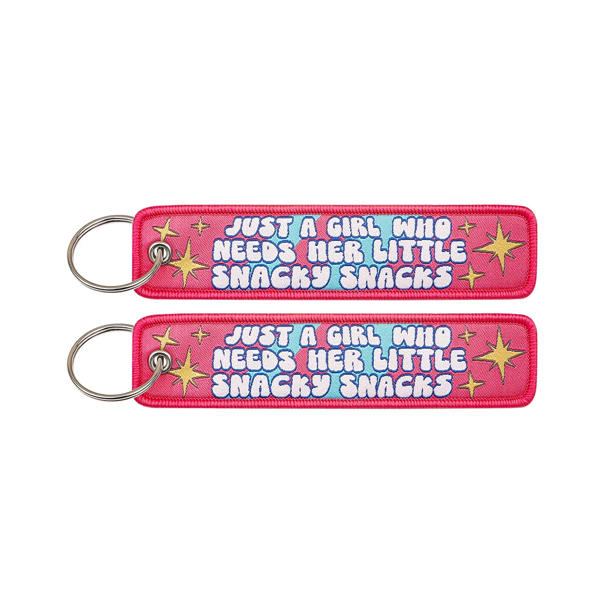 Embroidered Keys Tag Keychain - Personalized Key Identifier Fob