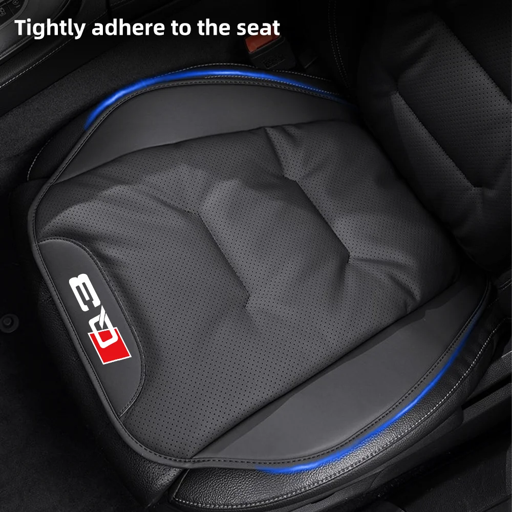 Leather Car Seat Cover Universal Four Seasons Car Front/Rear Seat Cushion for Audi Q3 Q7 Q8 TT Chair Protector Pad Accessories