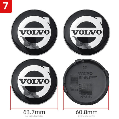4pcs 64mm Volvo Wheel Center Caps