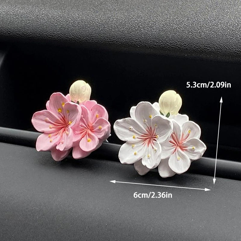 Flower Car Vent Air Freshener Clip – Peach Blossom Aroma Diffuser