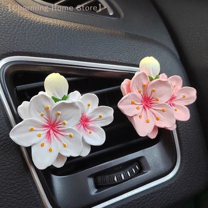 Flower Car Vent Air Freshener Clip – Peach Blossom Aroma Diffuser