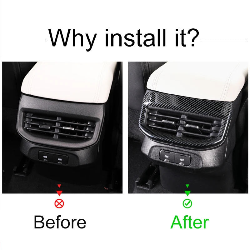 Carbon Fibre-Style Haval H6 Rear Air Vent Frame Trim