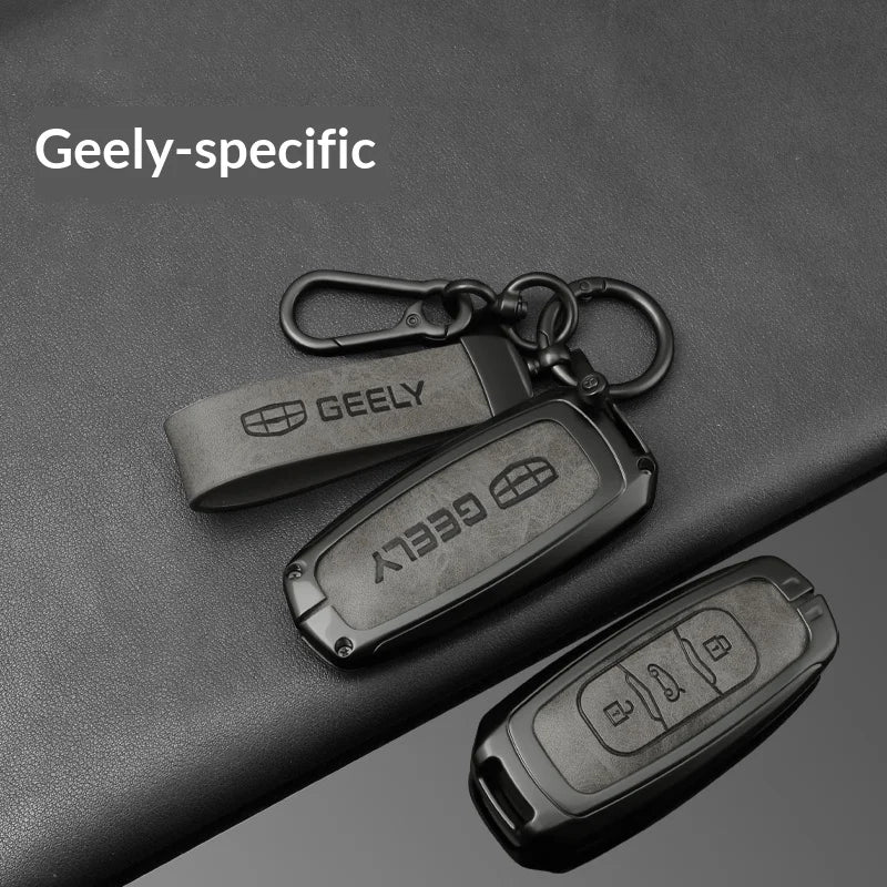 Zinc Alloy Leather Key Case for Geely Emgrand Atlas GX3 GS NL3