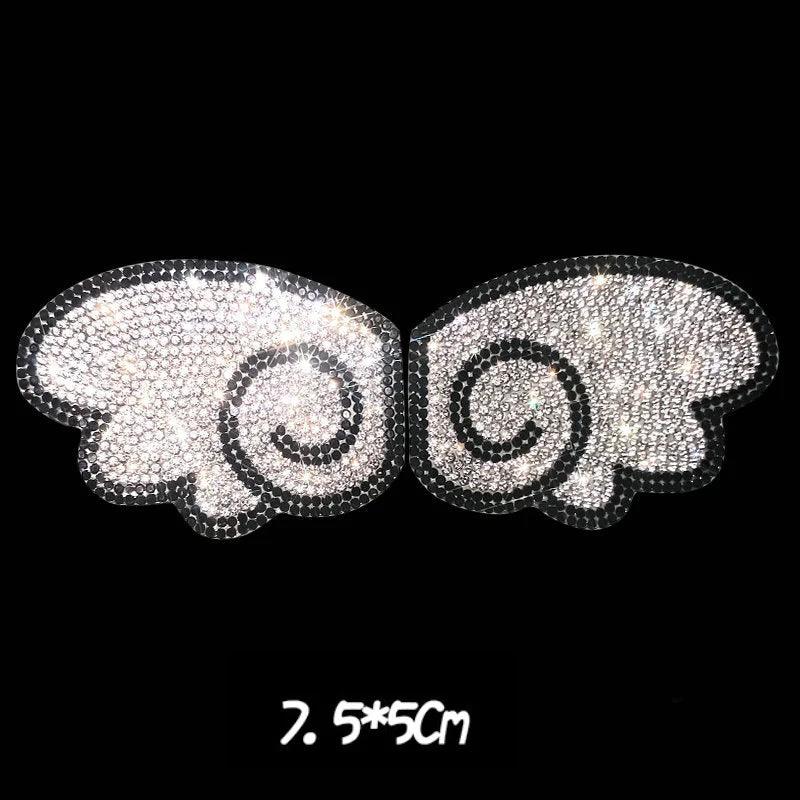 Diamond Bling Love Wings Car Decal Sticker - Scratch Cover Auto Body