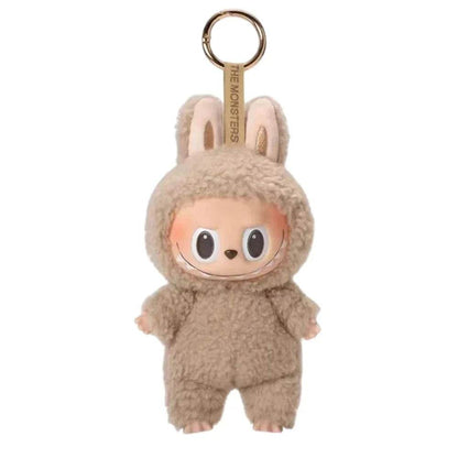 Labubu Plush Keychain – Kawaii Monster Backpack Pendant - Brown