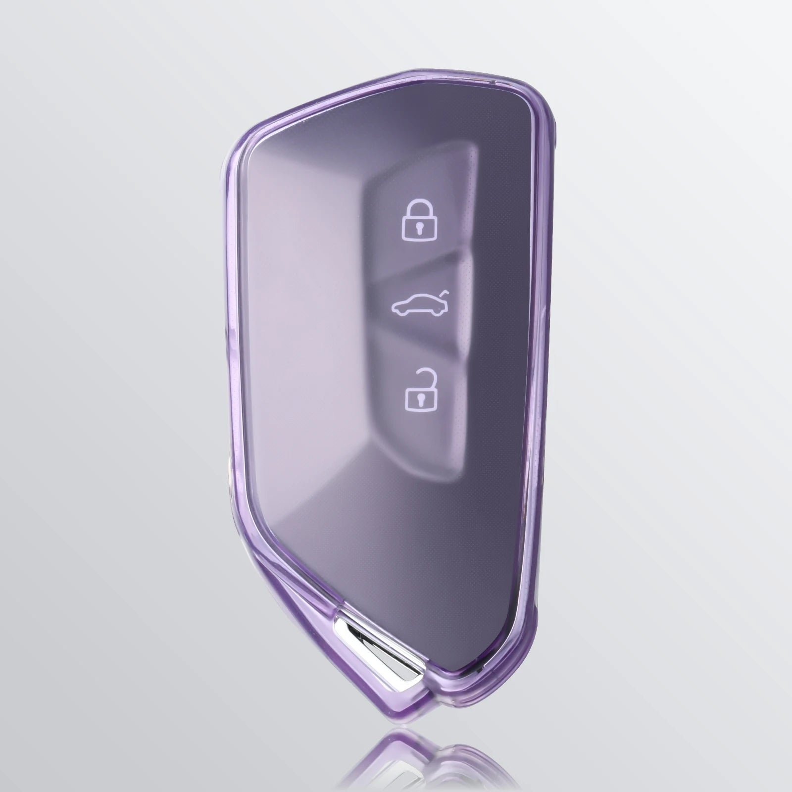 Volkswagen Golf 8 & Skoda Octavia Clear TPU Key Case - Purple