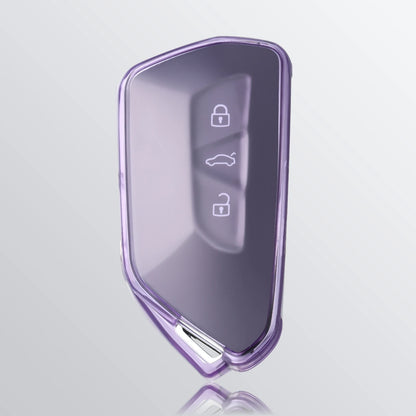 Volkswagen Golf 8 & Skoda Octavia Clear TPU Key Case - Purple