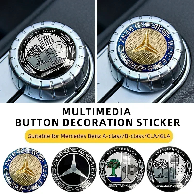 Mercedes-Benz AMG Multimedia Knob Decorative Stickers