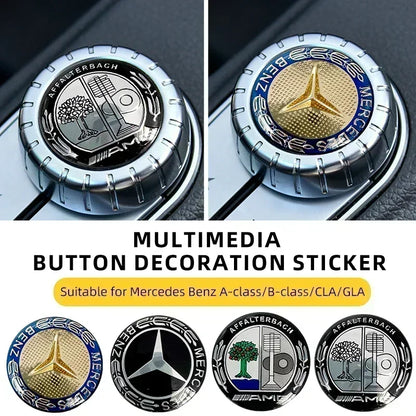Mercedes-Benz AMG Multimedia Knob Decorative Stickers