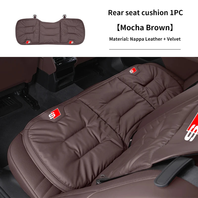 Audi Seat Covers | Universal Front & Rear Cushion Protectors - Cushion Mocha Brown