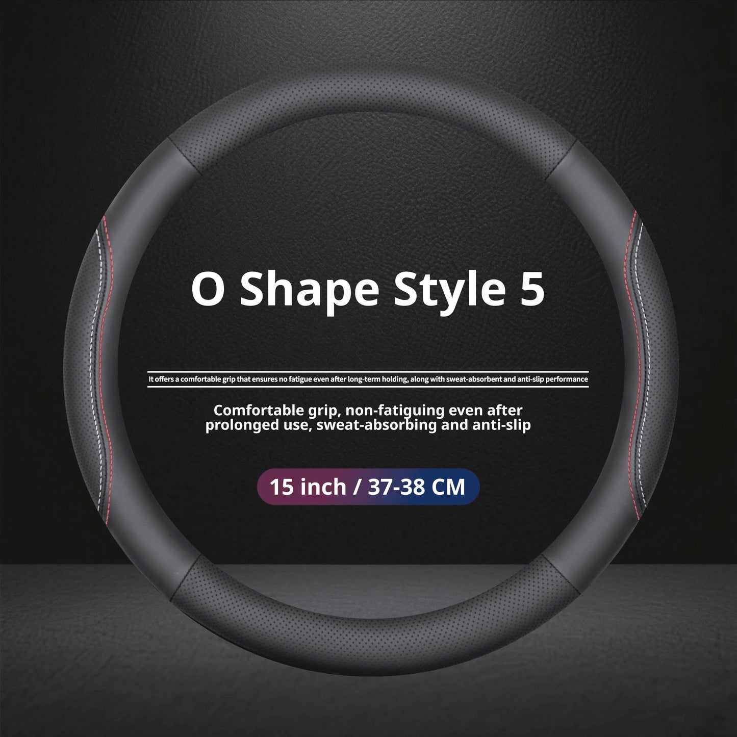 Jetour Nappa Leather Steering Wheel Cover - Round Shape / Style 5
