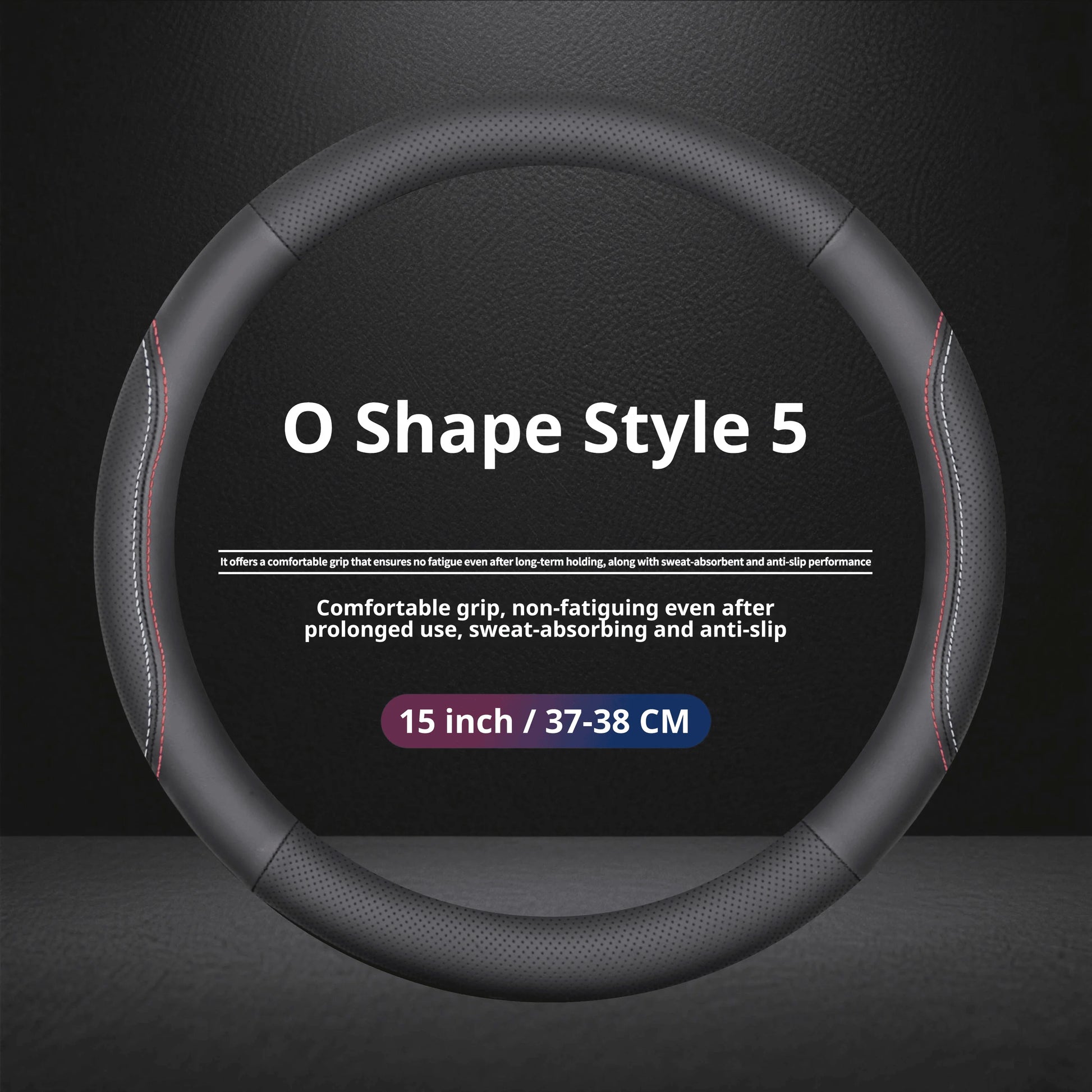 Jetour Nappa Leather Steering Wheel Cover - Round Shape / Style 5