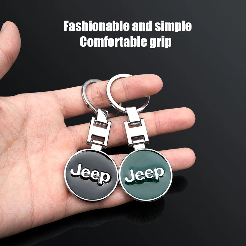 3D Metal Jeep Badge Keychain - Wrangler Renegade Gladiator Keyring