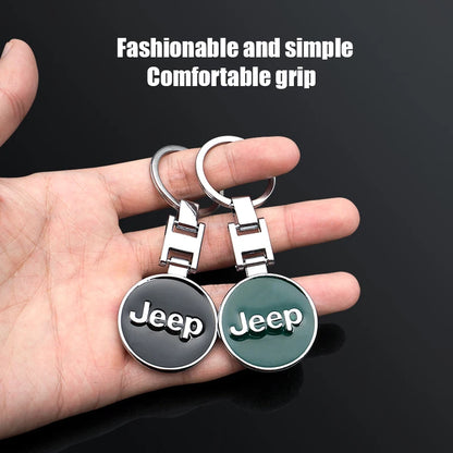 3D Metal Jeep Badge Keychain - Wrangler Renegade Gladiator Keyring