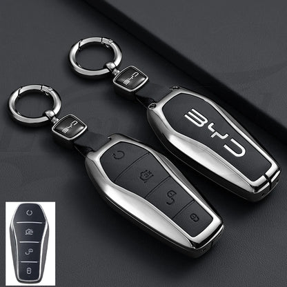 Leather Key Case Cover for BYD Song Plus Qin Han Tang Atto Dolphin