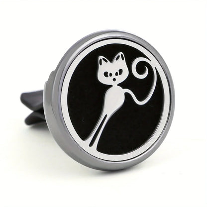 Refillable Car Air Freshener Vent Clip with 10 Pads - A