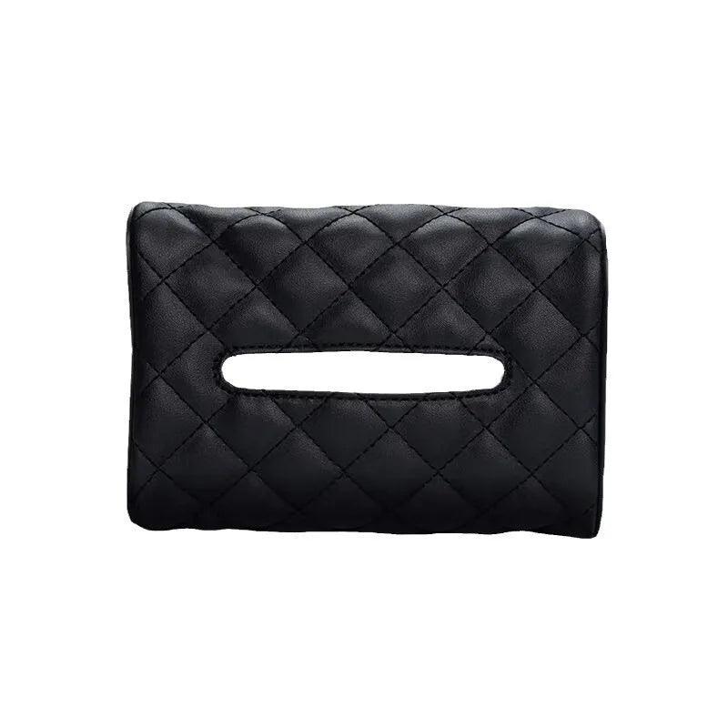 Leather Flower Car Tissue Holder Headrest Hanging Box Auto Seat