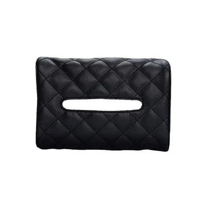 Leather Flower Car Tissue Holder Headrest Hanging Box Auto Seat