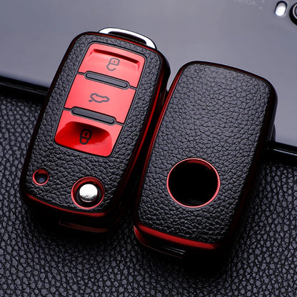 Volkswagen Leather Car Key Case – Full Cover