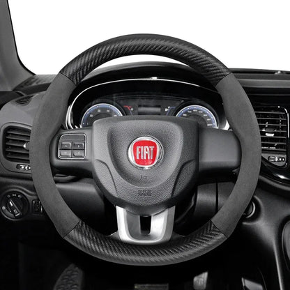 FIAT Suede Carbon Fiber Steering Wheel Cover