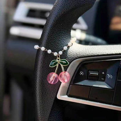 Rhinestone Cherry Chain Steering Wheel Cover Car Interior Decor