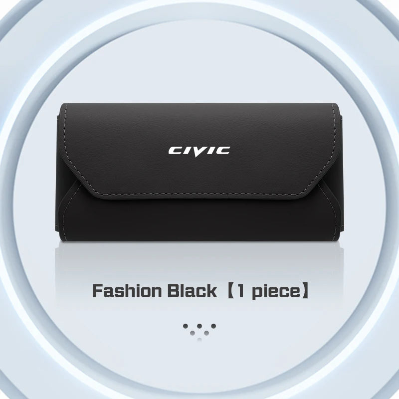 Honda Accord Civic CRV Magnetic Leather Glasses Case Holder