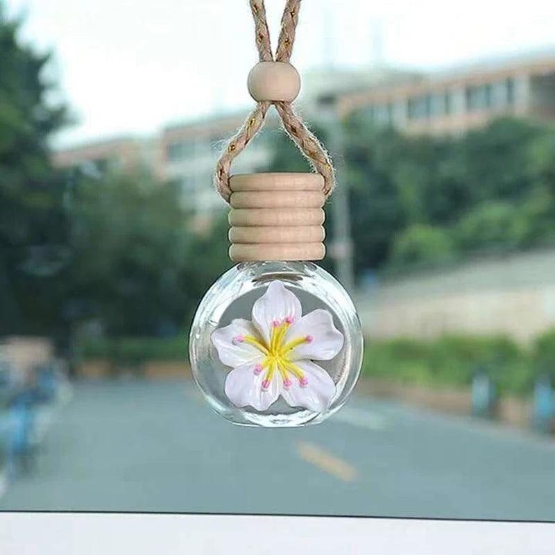 Cartoon Car Glass Aromatherapy Bottle Mirror Dashboard Pendant