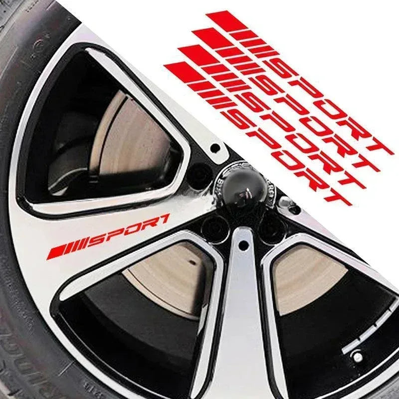 Wheelbase Sticker Sporty 4Pcs DIY wheel stickers for cars, SUVs & trucks. – Carmoods.com