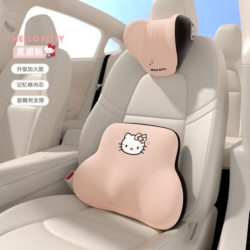 Sanrio Hello Kitty Kuromi & My Melody Car Headrest & Lumbar Pillow