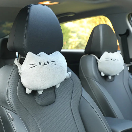 Cute Cat Car Headrest Pillow