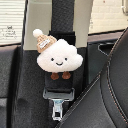 Cartoon Bow Dog Seatbelt Cover Shoulder Strap Cushion Pad Kids Women