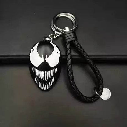 Marvel Avengers Deadpool Captain America Shield Keychain Rotate Relieve Anxiety Toy Keyring Car Bag Key Holder Accessories Gift - si shi