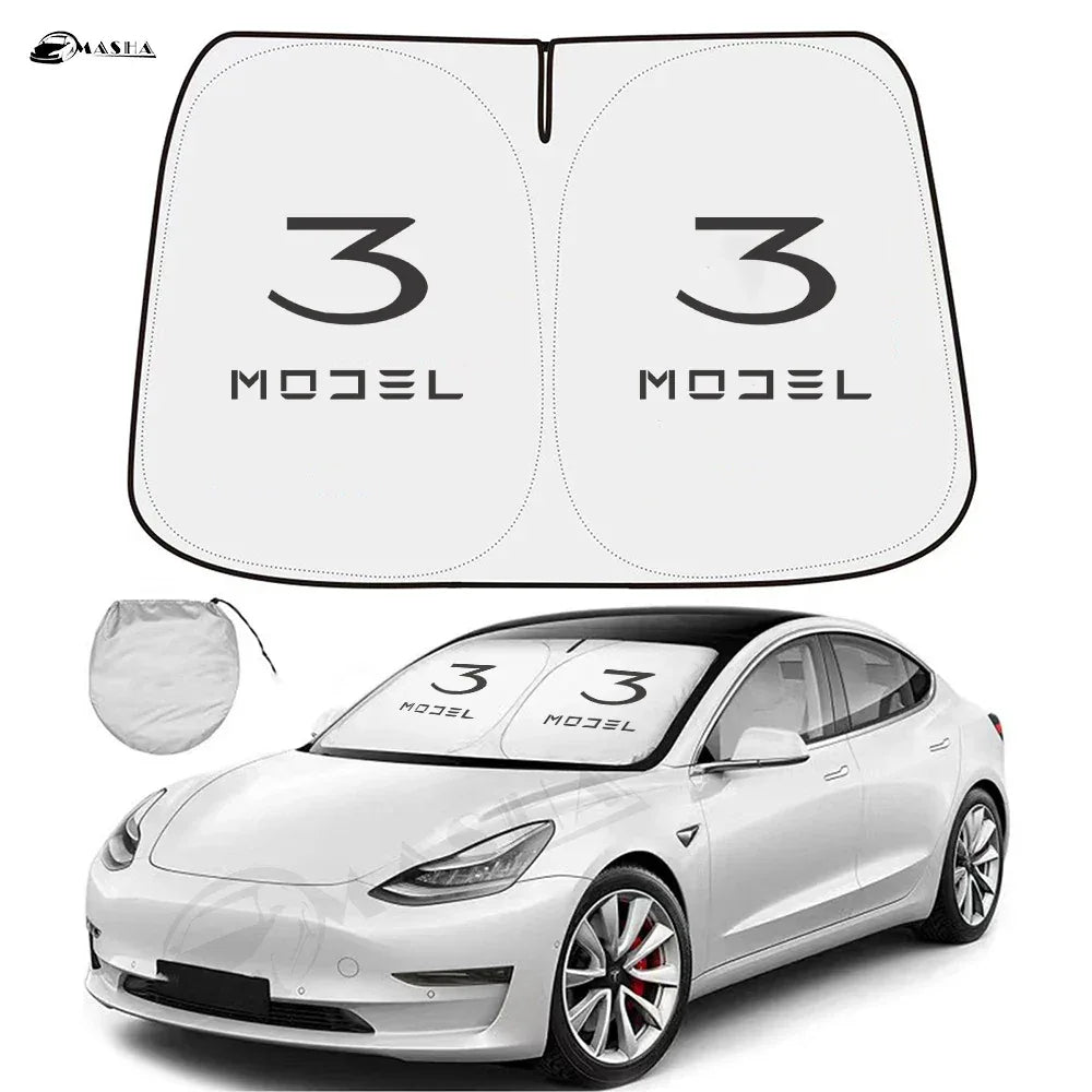 Tesla Model 3 & Model Y Front Windshield Sunshade - B