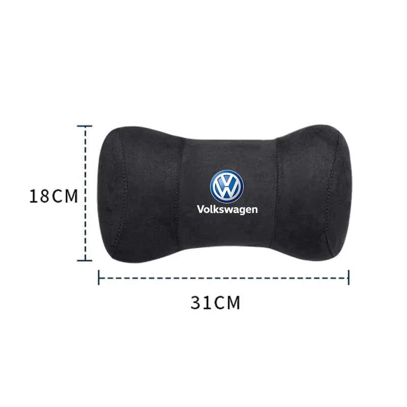 VW Suede Car Headrest Pillow