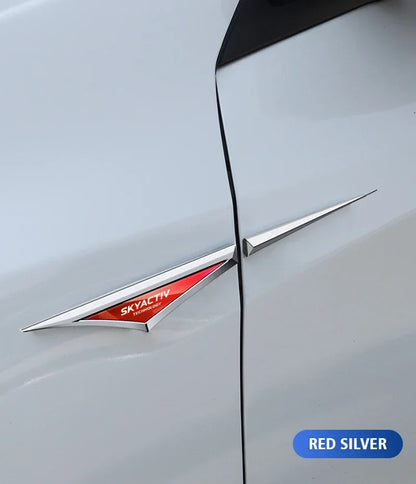 Mazda 3D Alloy Car Stickers – 2-Piece Decorative Emblem Set