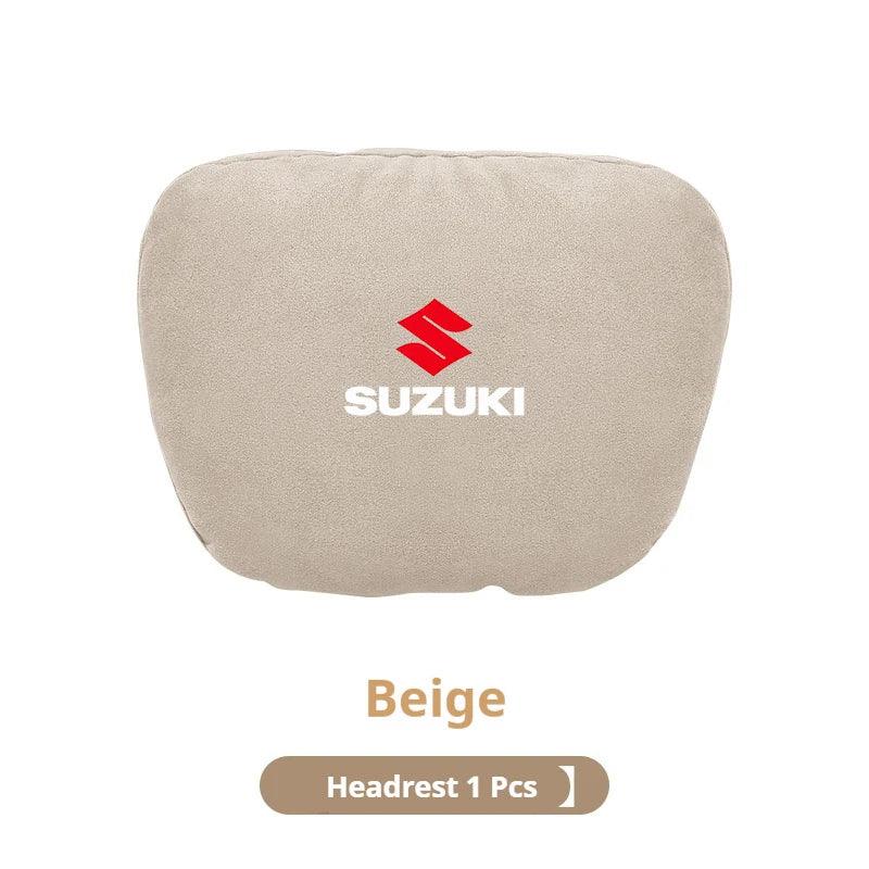 Suzuki Car Headrest & Waist Pillow - Beige Headrest