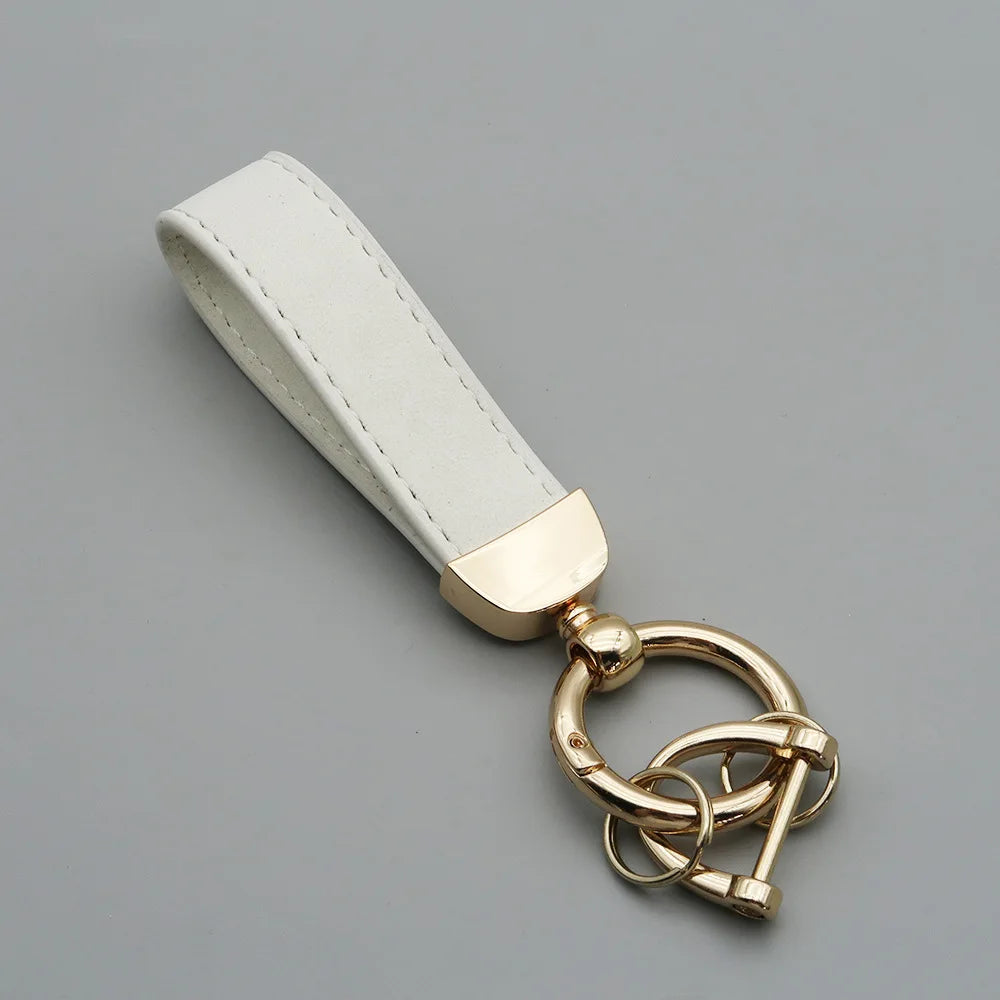 Custom Laser Engraved Suede Leather Keychain - Personalized Logo