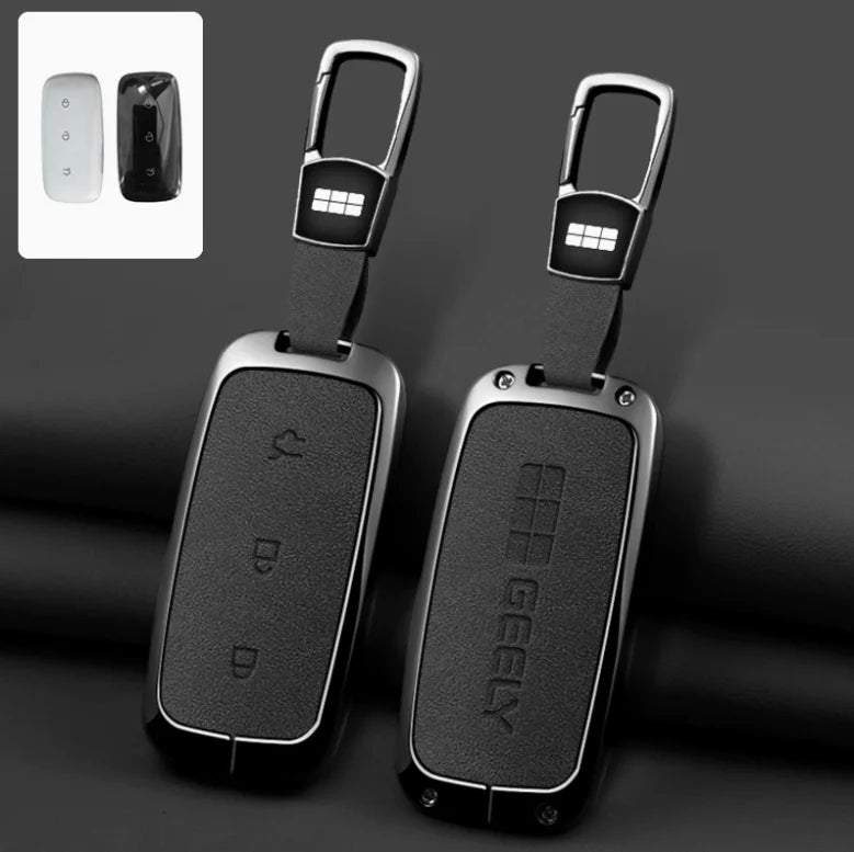 Zinc Alloy Leather Key Case Cover For Geely Galaxy EX5 E5 L6 L7