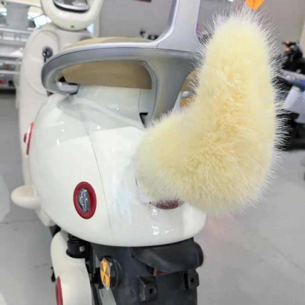 Electric Fluffy Fox Tail Vehicle Ornament