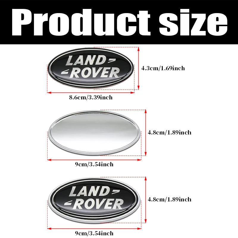 8.6cm ABS Car Front Grille Oval Badge Emblem Land Rover Range Rover