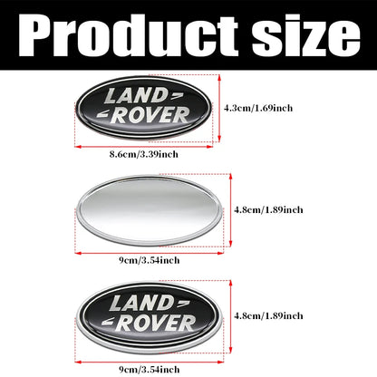 8.6cm ABS Car Front Grille Oval Badge Emblem Land Rover Range Rover