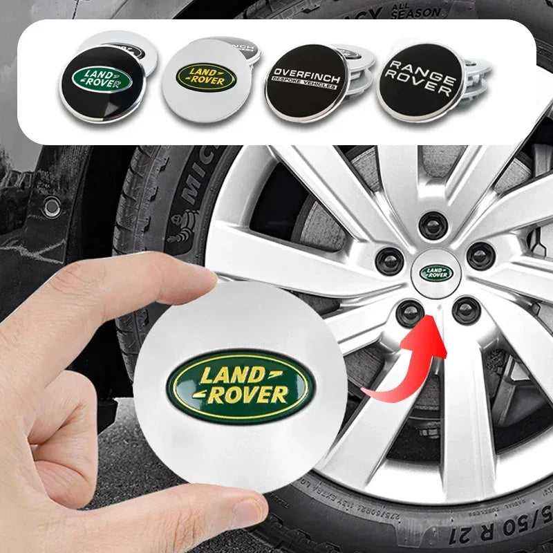 4Pcs 62MM Land Rover Wheel Center Caps