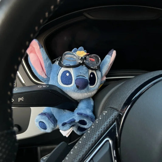 Stitch Plush Car Gear Shift Pendant – Cute Kawaii Car Interior Ornament - 
