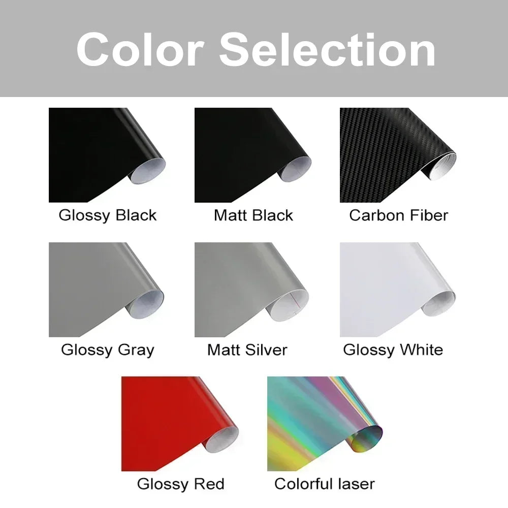 Sports Racing Hood Stripe Sticker – Waterproof PVC Self-Adhesive Car Vinyl Decal - Colorful Laser