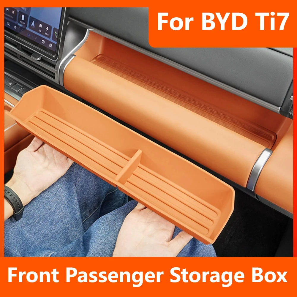 BYD Ti7 Front Passenger Silicone Storage Box with Cup Holder