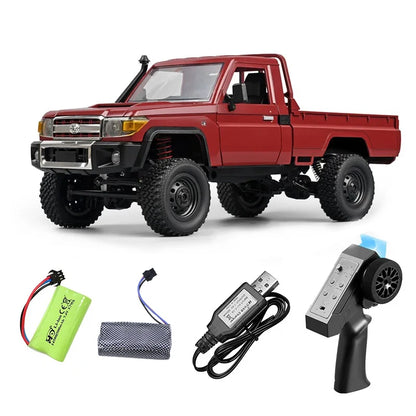 MN82 Series RC Pickup Truck – 4WD Off-Road Climbing Car - MN82 Red-1B