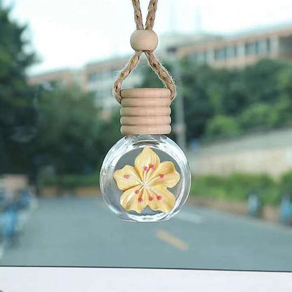 Cartoon Car Glass Aromatherapy Bottle Mirror Dashboard Pendant